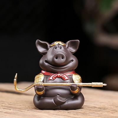 高档茶摆件斗战胜宠佛齐天大圣美猴王悟金箍棒精品创意紫砂空道茶