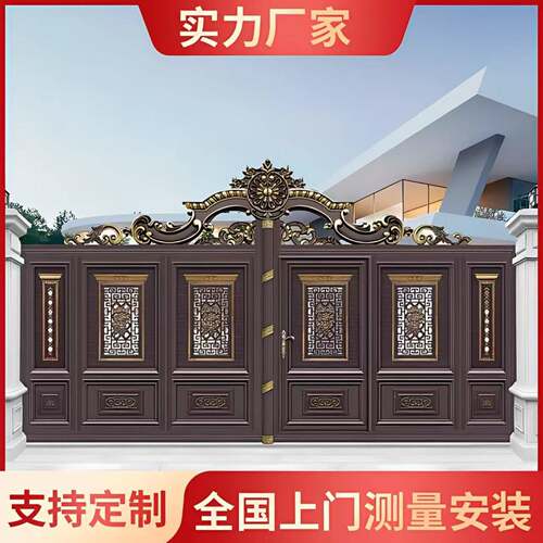别墅庭院大门花园门自建房院子门电动移门小区大门