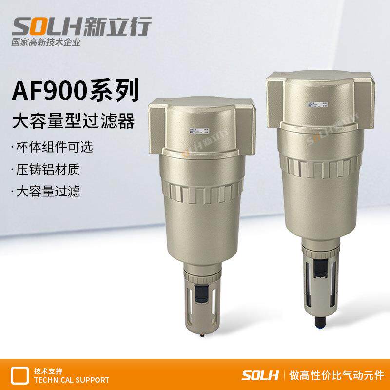 气动气源处理器AF900-20大口径空气过滤器大流量AF910/911-20