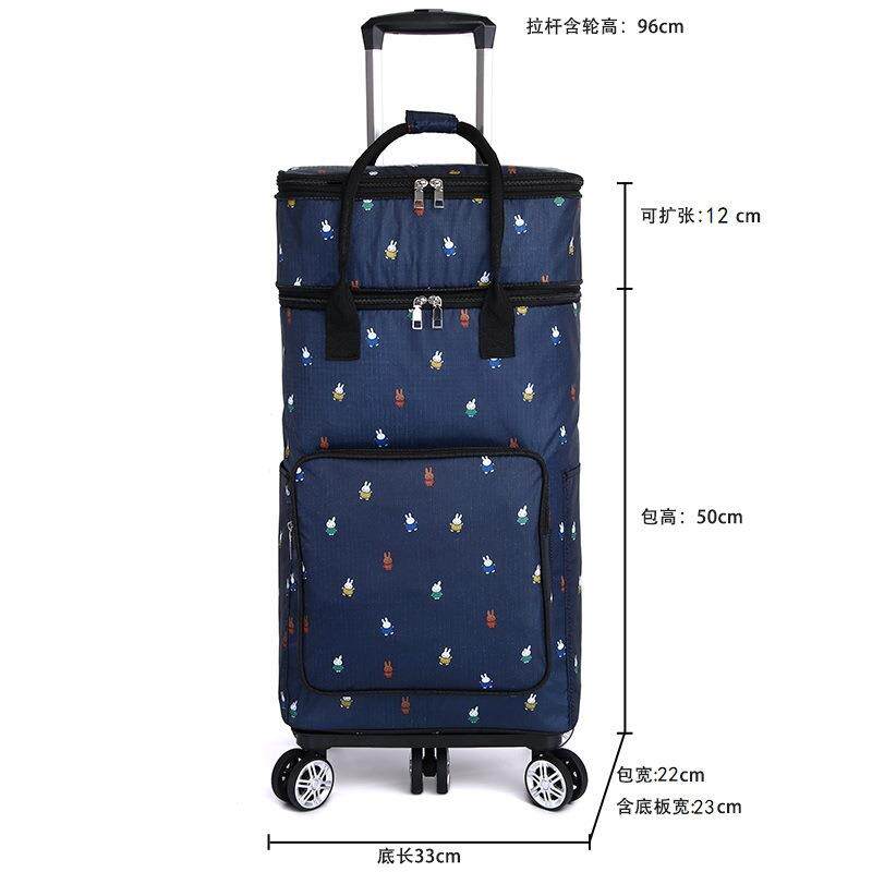扩张款购物车买菜车家用折叠轻推车便携小保温野餐车老人便式手拉