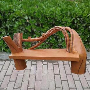 水仿木树墩泥座垃圾椅凳桶树TB641723木仿木长椅树墩小区环卫公园