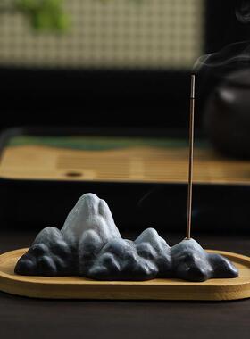 创意山丘香插家用室内香薰炉座线香托盘香薰炉沉香托盘禅意点香器