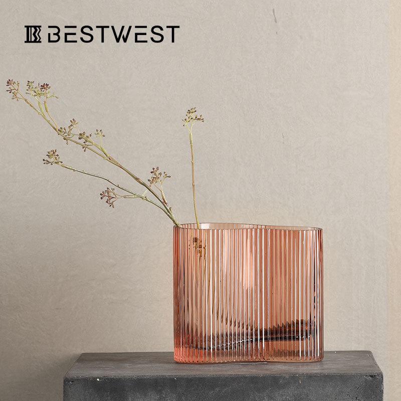 博西家居 北欧ins风透明水培玻璃小花瓶摆件家居软装饰品插花器
