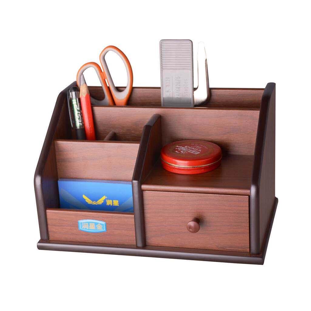 木制多功能收纳盒桌面办公文具大笔筒创意时尚彩妆覆古中国笔筒