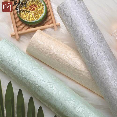色彩经线 素色小花ab版墙布 现代简约奢华 客厅卧室无纺无缝壁布