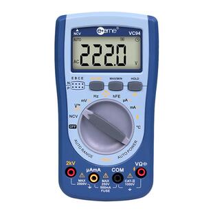 伊万VC94温度NCV验电真有效值2KV高压全保护光伏万用表