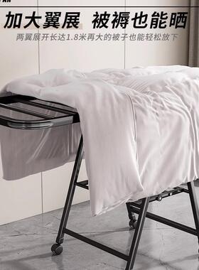 室折叠晾衣架阳台家用落地卧室晒衣架内挂衣杆晒A214Q子晒凉架被