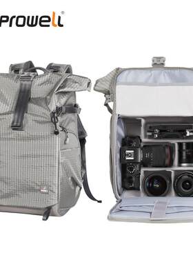 Prowell双肩大容量专业摄影包多功能防水无人机侧开快取相机包