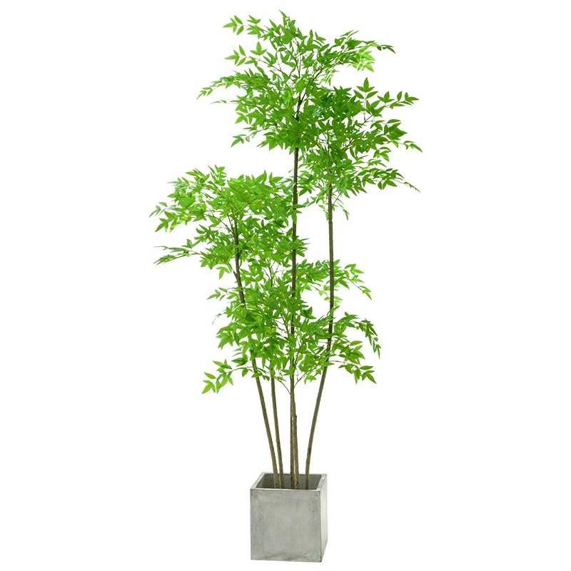 仿真植物南天竹落地盆栽室内大型仿生绿植摆件客厅轻奢装饰花假树
