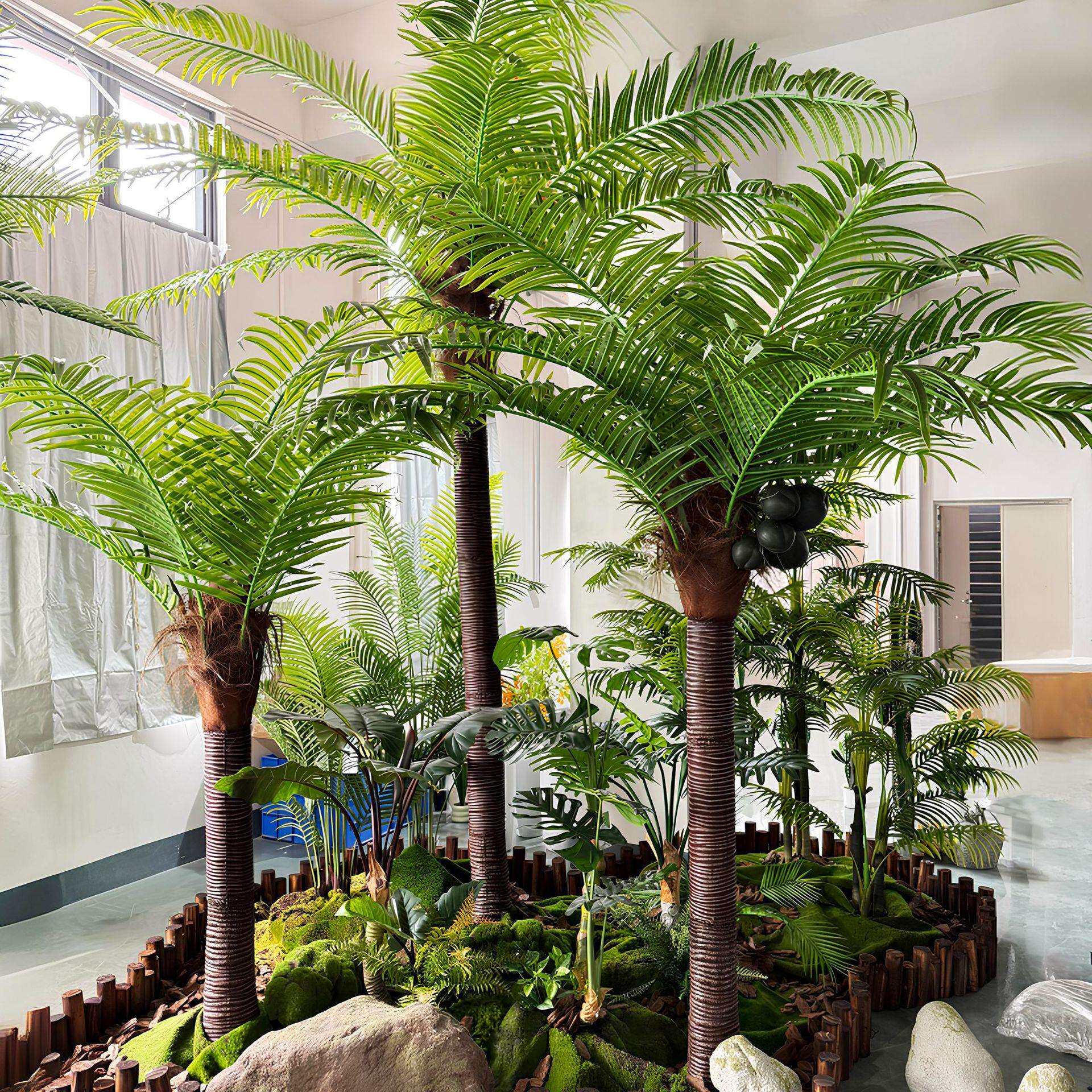 仿真椰子树假椰树盆栽大型仿真绿植针葵室内外装饰摆件热带假植物