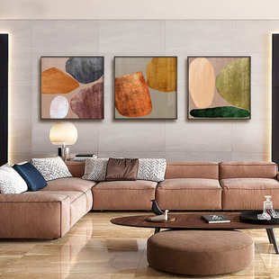 抽象北欧艺术壁画简约现代客厅背景墙装饰画几何色块卧室餐厅挂画