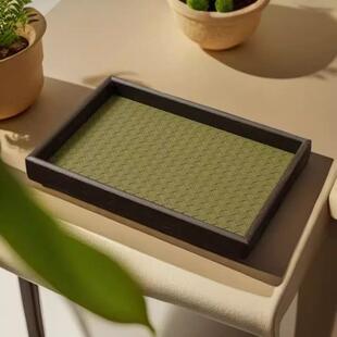 Wooden tray for luxury accessories storage, designed for rin