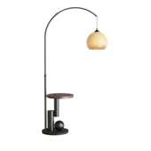 高级感中古风南瓜落地灯客厅沙发旁感卧室床头柜置物一体装 饰灯