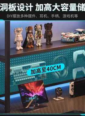 转角电式型脑桌电竞双人台桌家RHA用拐角式书桌书架一体卧室L办公