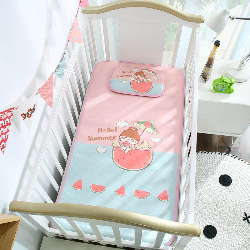 婴儿冰丝垫 幼儿园个性定zhi小床夏草席午睡凉席 水洗折叠席子实