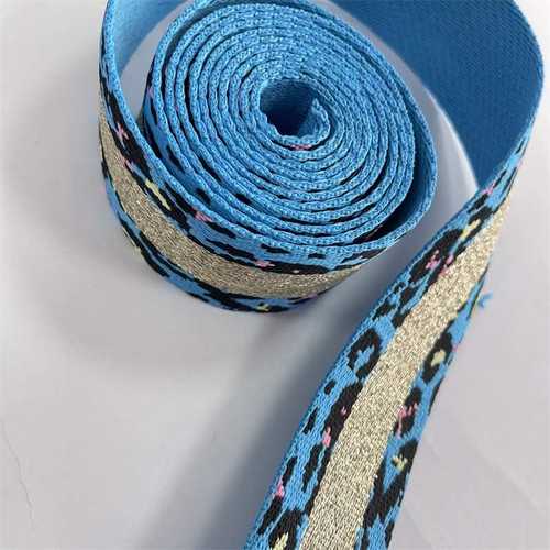 提花豹纹彩色鞋可选织带定帽带肩带格子多色服饰织带箱包织带 制