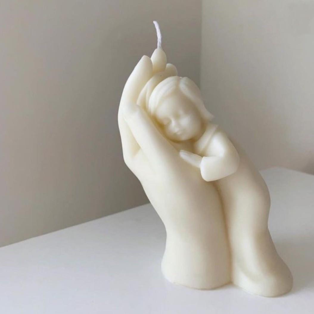 趴手女孩硅胶模具diy香薰蜡烛手工皂烘焙糖巧手工制作材料