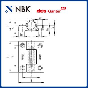 NBK ELESA CFMR 超级高科技聚合体厂家直供 弹簧铰链自动回位