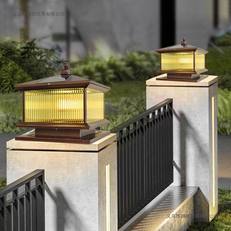 庭院灯太阳能柱头灯户外灯防水门柱灯室外花园别墅庭院围墙柱头灯