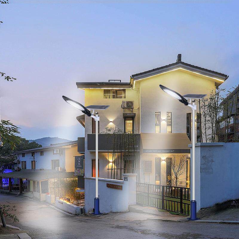 LED太阳能路灯120w双色太阳能灯户外花园庭院公路路灯