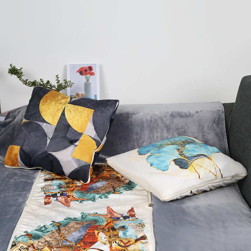 厂家现货抱枕毯 轻奢沙发抱枕被靠垫两用多用家居北欧ins风 批发