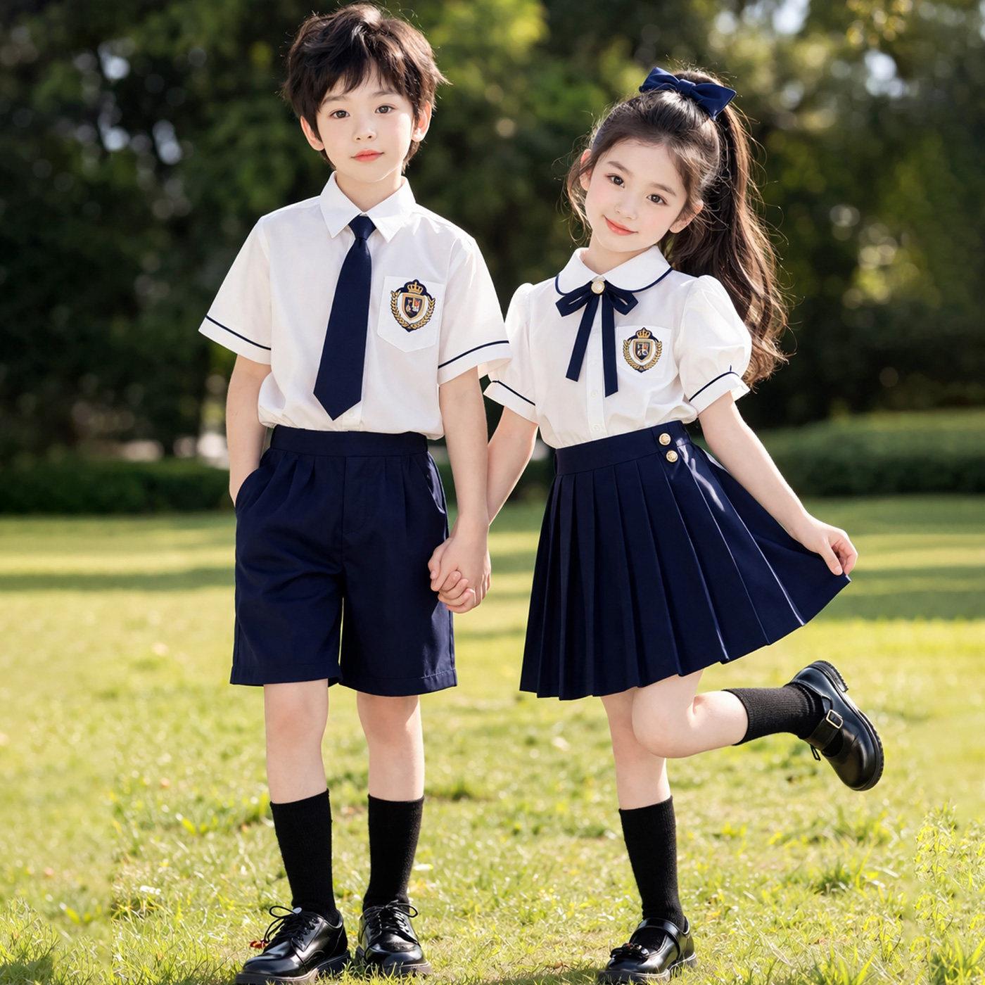 幼儿园园服毕业照服装儿童合唱演出服小学生班服舞台诗歌朗诵表演