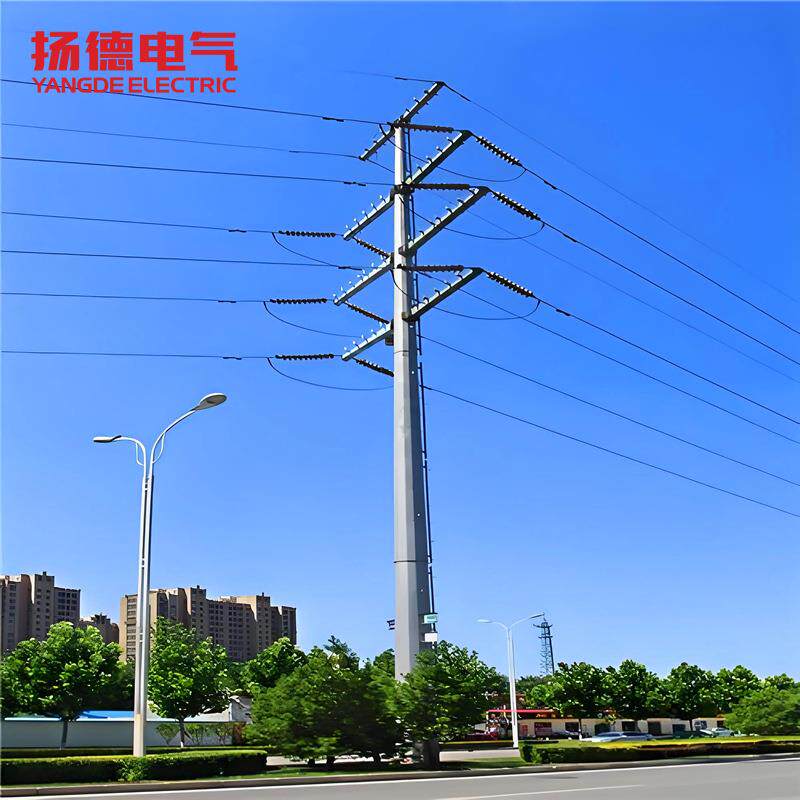 单管塔独管钢电线杆10kv电力钢杆镀锌钢杆直线电缆杆高压输电塔