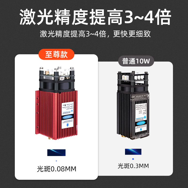 雕将 15W微型桌面全自动便携式金属打标logo木工diy激光雕刻机