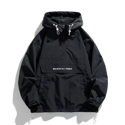 Mens Half Zip Up Hoodie Jacket With Trendy Streetwear Style