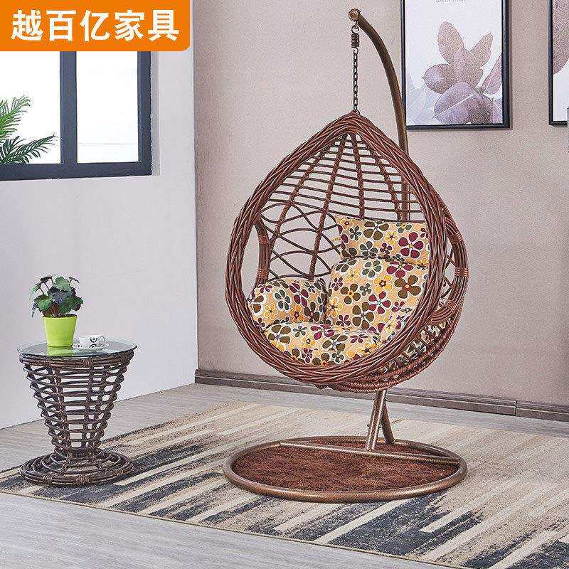 阳台简约藤椅单人摇椅秋千家用懒人吊床室内休闲摇篮椅鸟巢吊椅