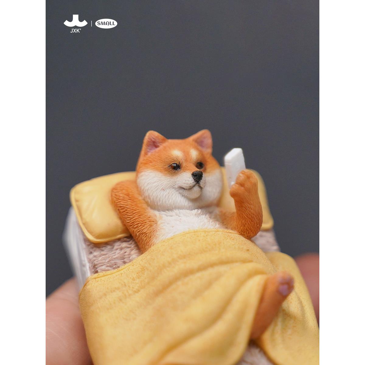 JXK small单身狗10.0 柴犬玩偶玩手机小狗周边微缩桌面摆件冰箱贴
