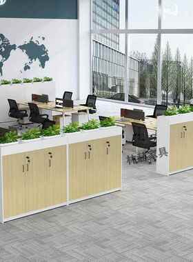 新款具办公室简约现代隔断柜文柜件矮物花槽OJZ资料花草木储质家