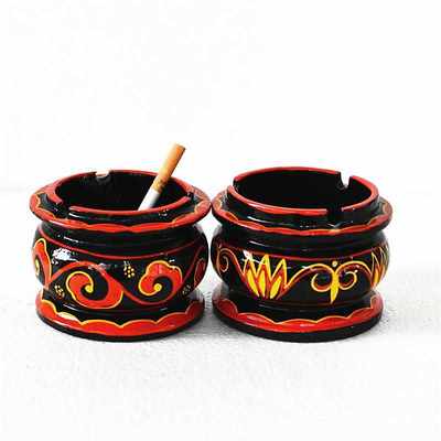 包邮四川凉山西昌少数民族特色工艺品昭觉彝族漆器烟灰缸餐具