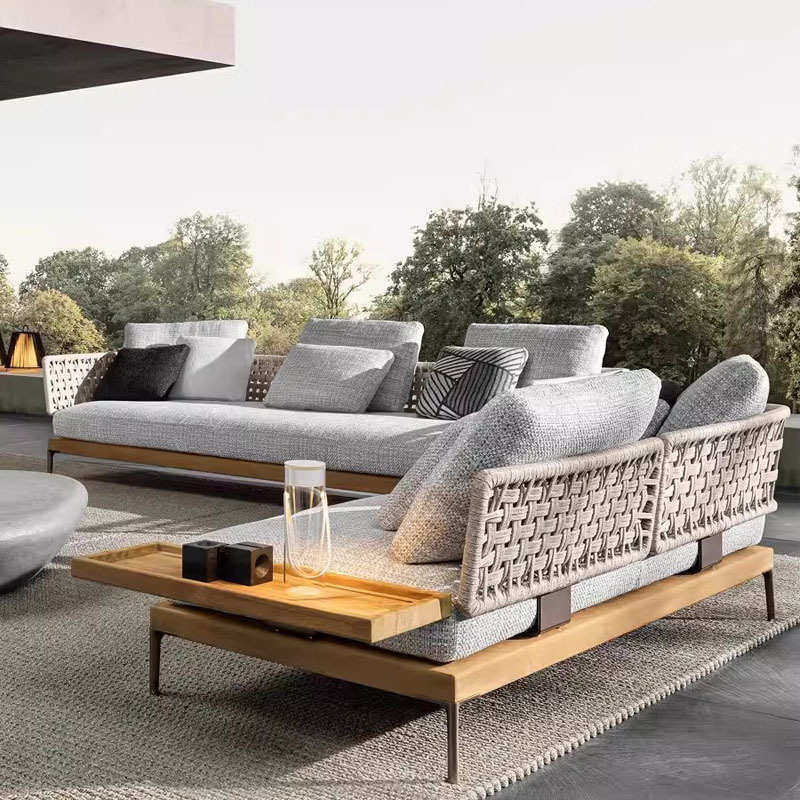 户外庭院柚木沙发别墅家具酒店室外休闲露台花园阳台藤编家具组合,住宅家具,户外沙发,淘宝优惠券,粉丝福利购,淘宝优惠卷