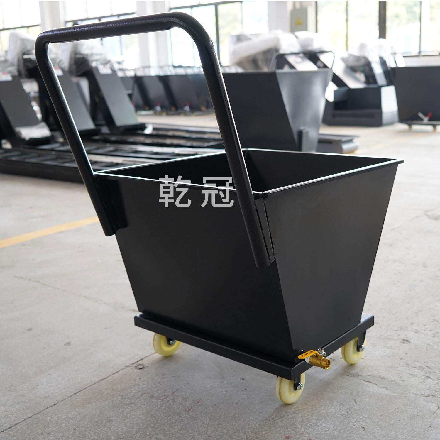 废料集屑手推车翻斗铁屑周转车机床清理铁屑车乾冠可过滤油污斗车