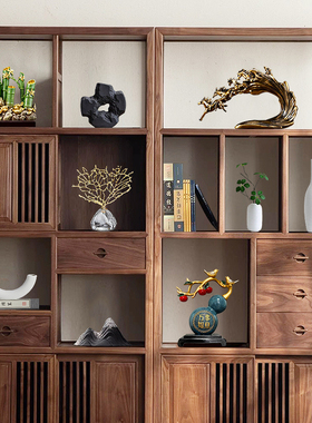 国风新中式摆件轻奢高档家居装饰品客厅酒柜电视柜玄关办公室摆放