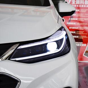 透镜LED日行灯流水 雪佛兰科鲁兹大灯总成改装 适用于适用于17 20款