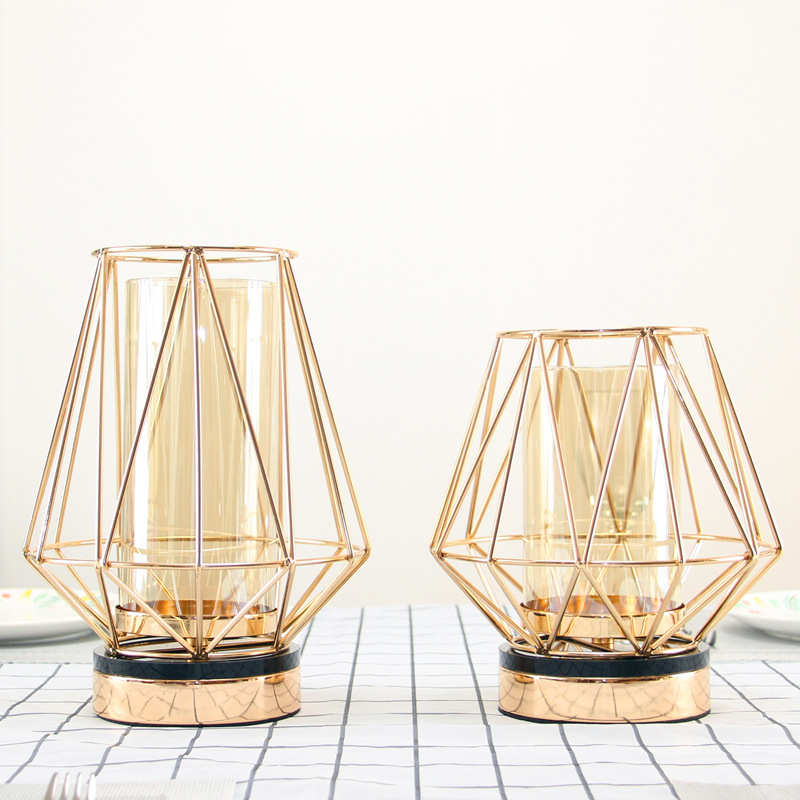 新中式现代简约金属花瓶摆件轻奢软装客厅茶几餐桌电视柜干花花器