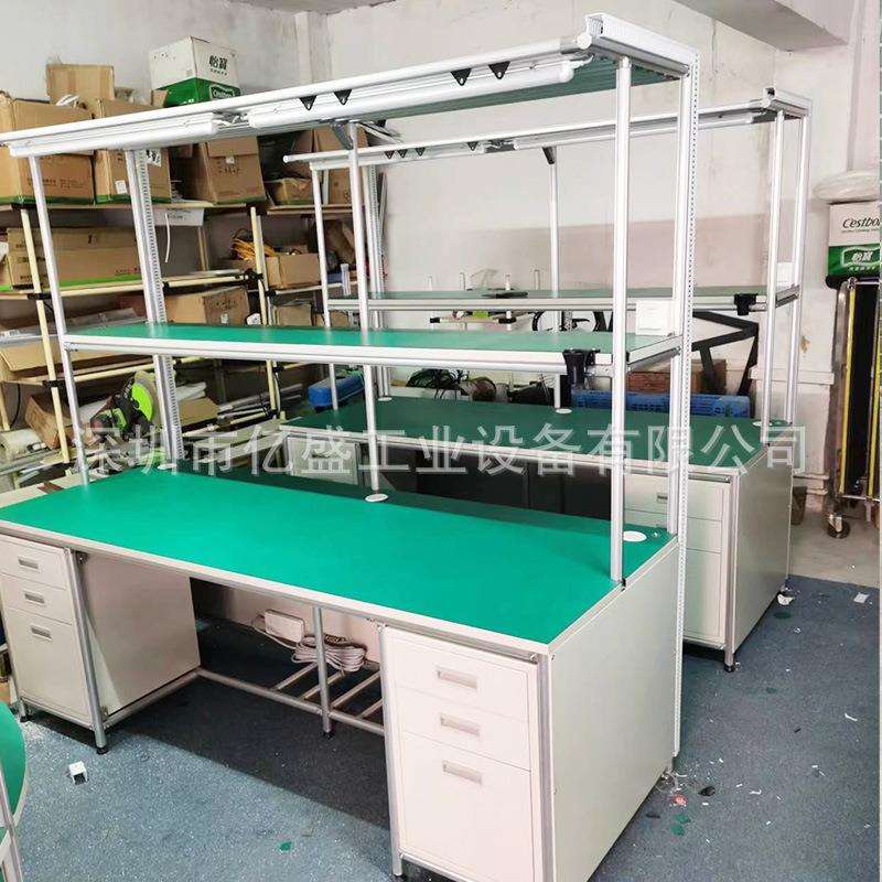 高安201不锈钢线棒可拆组装式操作台精益管U型工作台周转物料架
