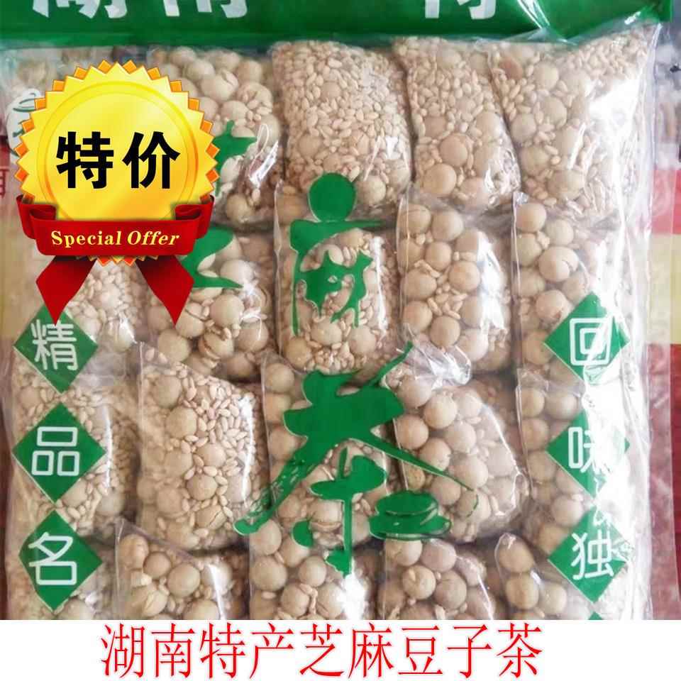 芝麻茶豆子茶湖南特产南县江黄豆花生姜盐茶早餐代餐咸味传统零食
