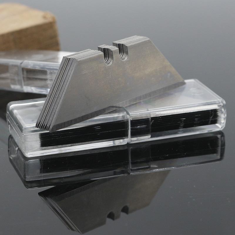 50片梯形刀片 折叠美工刀T型地毯割刀梯型刀片电工加厚壁纸工具刀