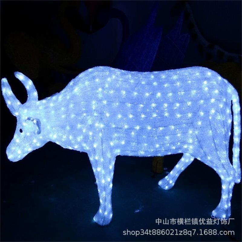 LED牛十二生肖动物造型灯户外防水亮化工程节日装饰小品景观灯