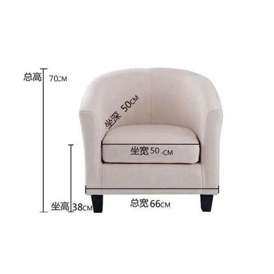 简约欧式布艺皮质单人双人沙发小户型酒店卡座咖啡厅办公