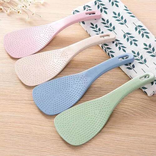 Large Wheat Straw Spoons for Home Use, Suitable for Soup, Ri