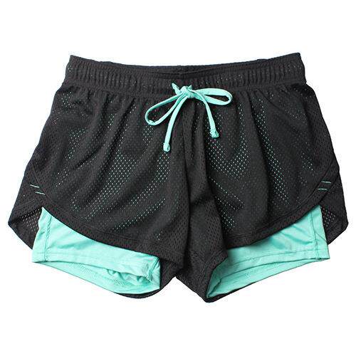 Shorts for women's fitness, breathable and sweat wicking