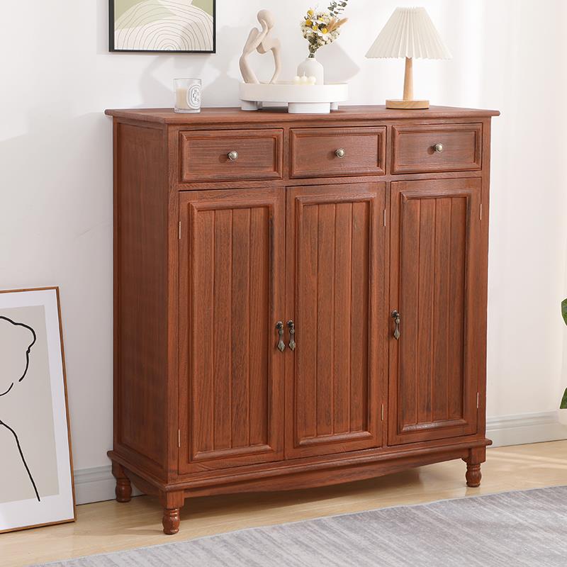 IL柜实木美式F76TSJHT收柜纳斗储物小柜子卧室墙客厅靠家用餐边抽