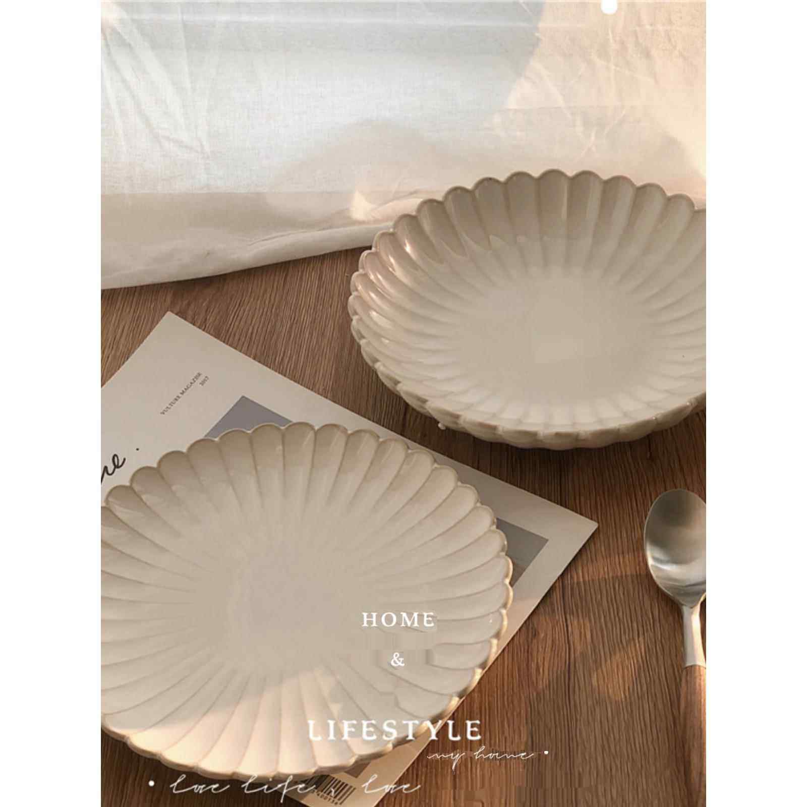 采购产品小商店盛开的美丽，菊花盘，日式窑转陶瓷餐盘，浅盘，餐,餐饮具,盘,淘宝优惠券,粉丝福利购,淘宝优惠卷