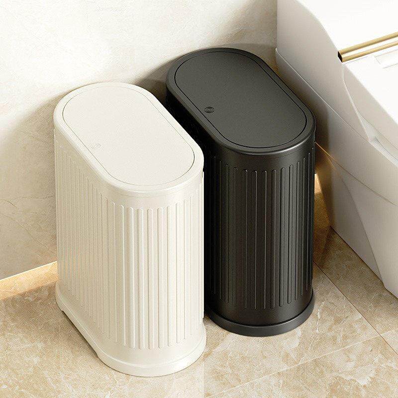 按压式垃圾桶家用化妆室夹缝客厅厨房大号轻奢带盖子网红卫生桶纸