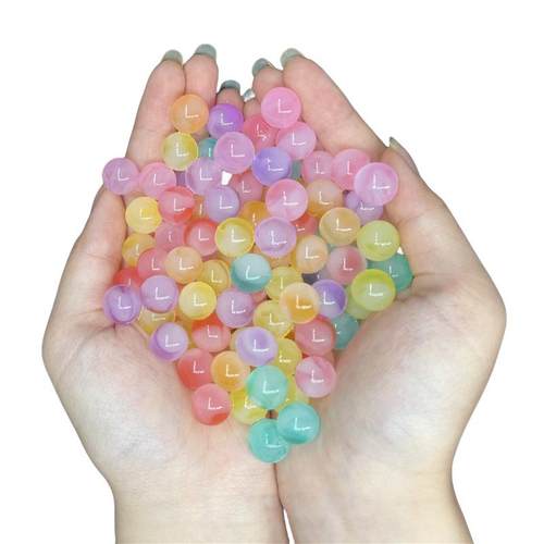 泡发球双色水宝宝花纹浮图泡大珠水晶泥珠海绵宝宝水培珠水培专用