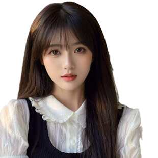 发整日女实力刘海热销系工厂甜美现货店空气头套抖批发假发顶长直